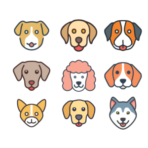 【UIアウトプット】DailyUI #055_ Icon Set 犬アイコン