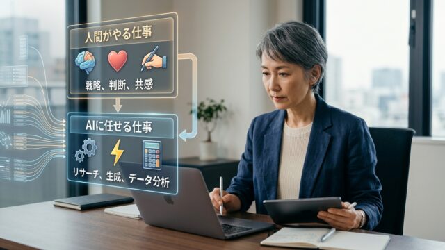 50代からAI副業を始めるなら、最初に「AIに任せる仕事」を決めよう
